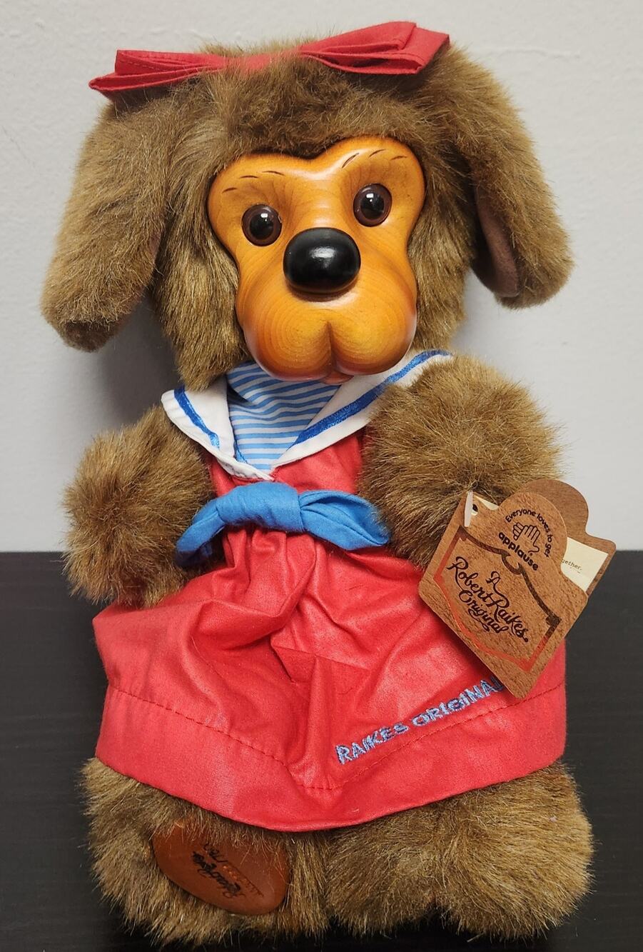 Vintage Robert Raikes Original "52505 Jessica" Wooden Face Doll w/ tags